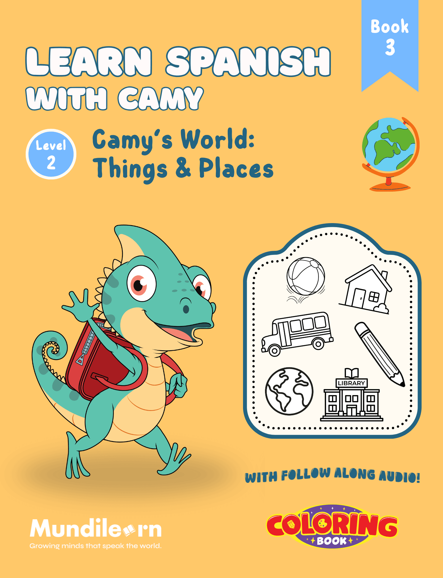 Camy's World: Things & Places — Learn Spanish with Camy, book cover