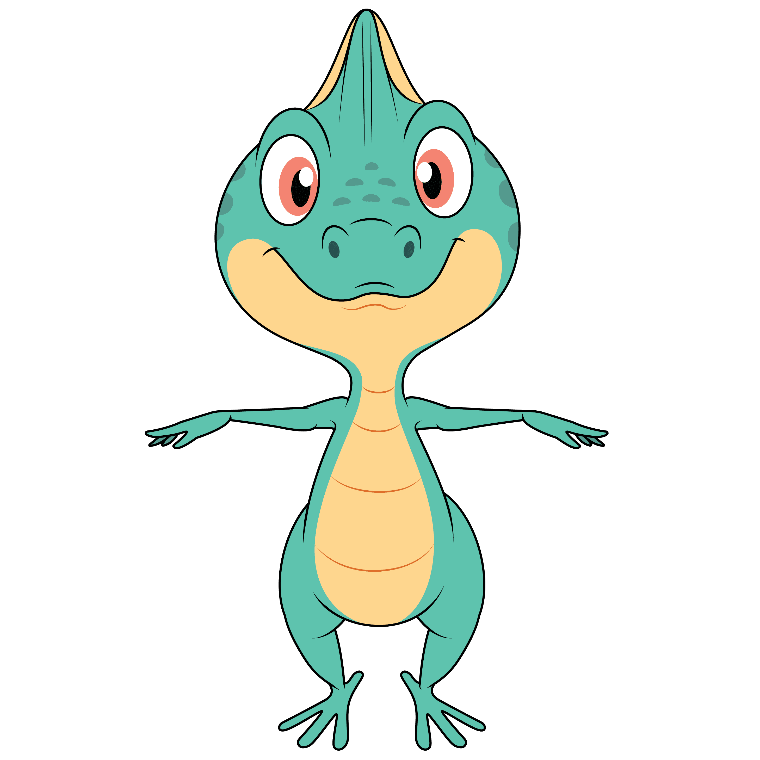 Camy the Chameleon facing forward